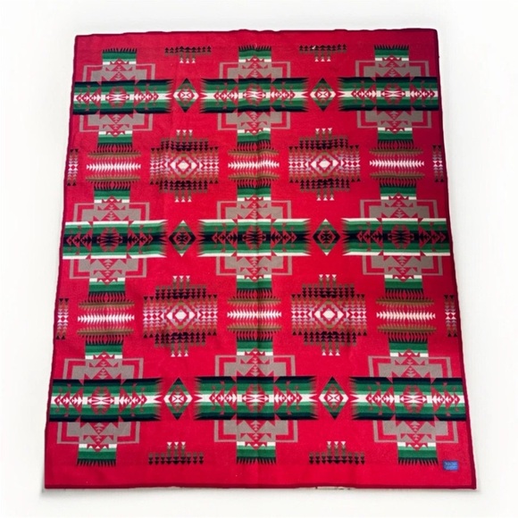 Vintage Pendleton Beaver State Chief Joseph Aztec Blanket Throw Reversible 61x71 - Picture 1 of 12